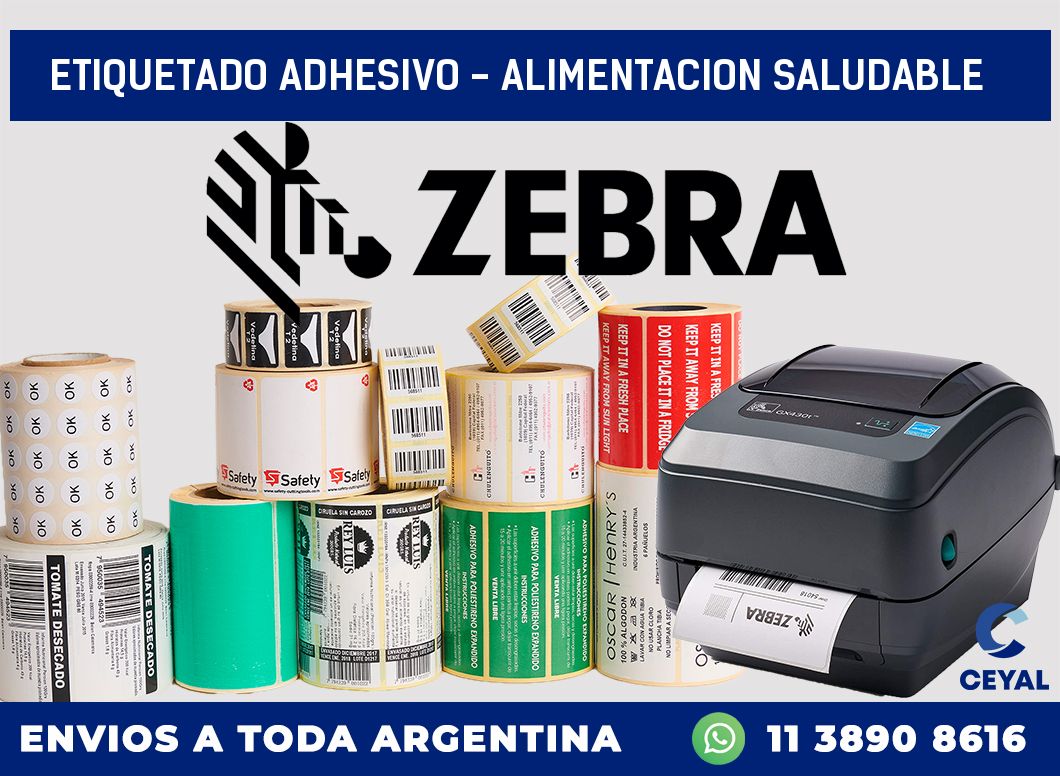 Etiquetado adhesivo – alimentacion saludable