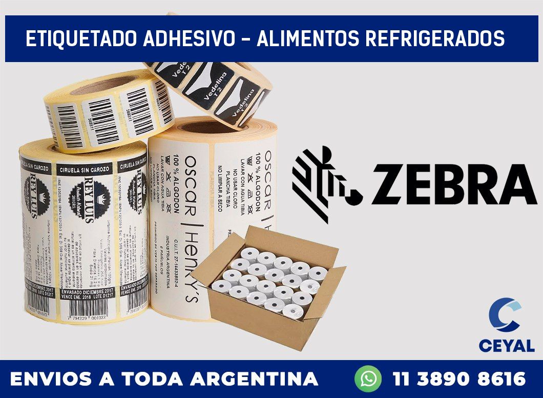 Etiquetado adhesivo - alimentos refrigerados