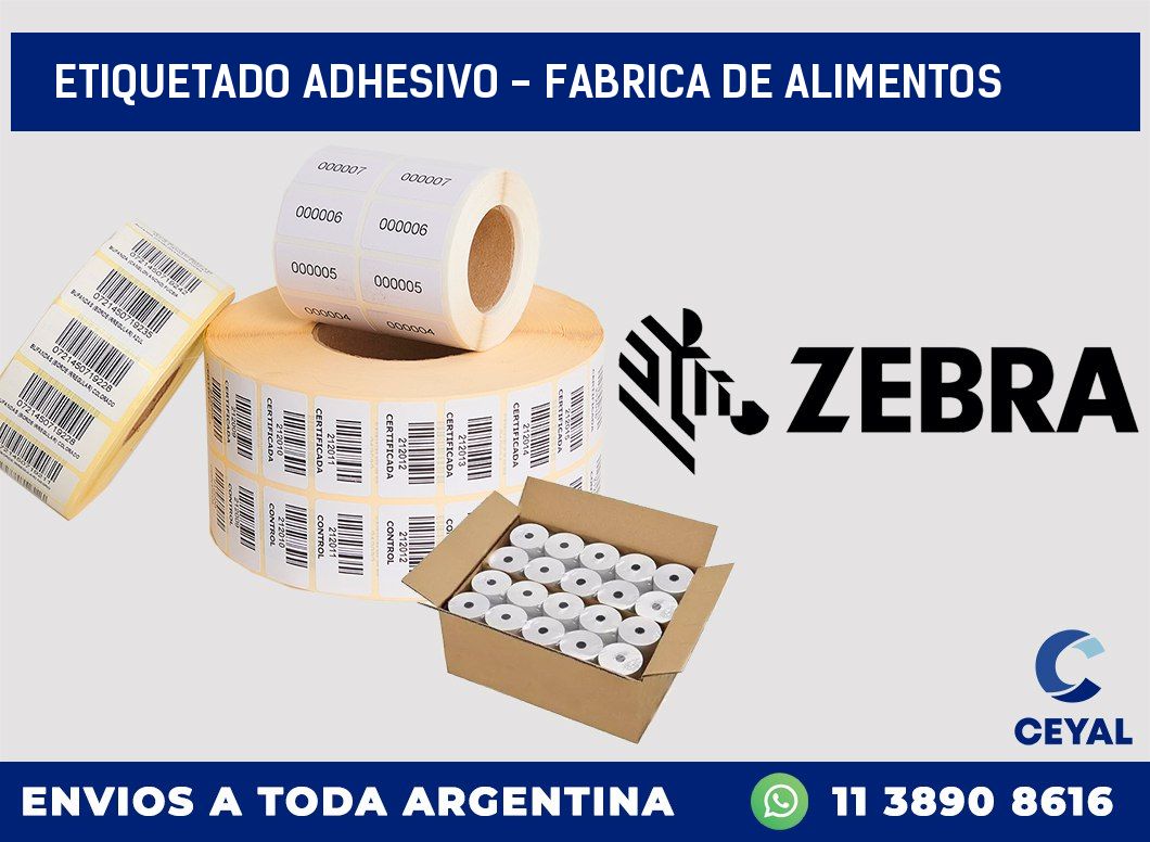 Etiquetado adhesivo – fabrica de alimentos