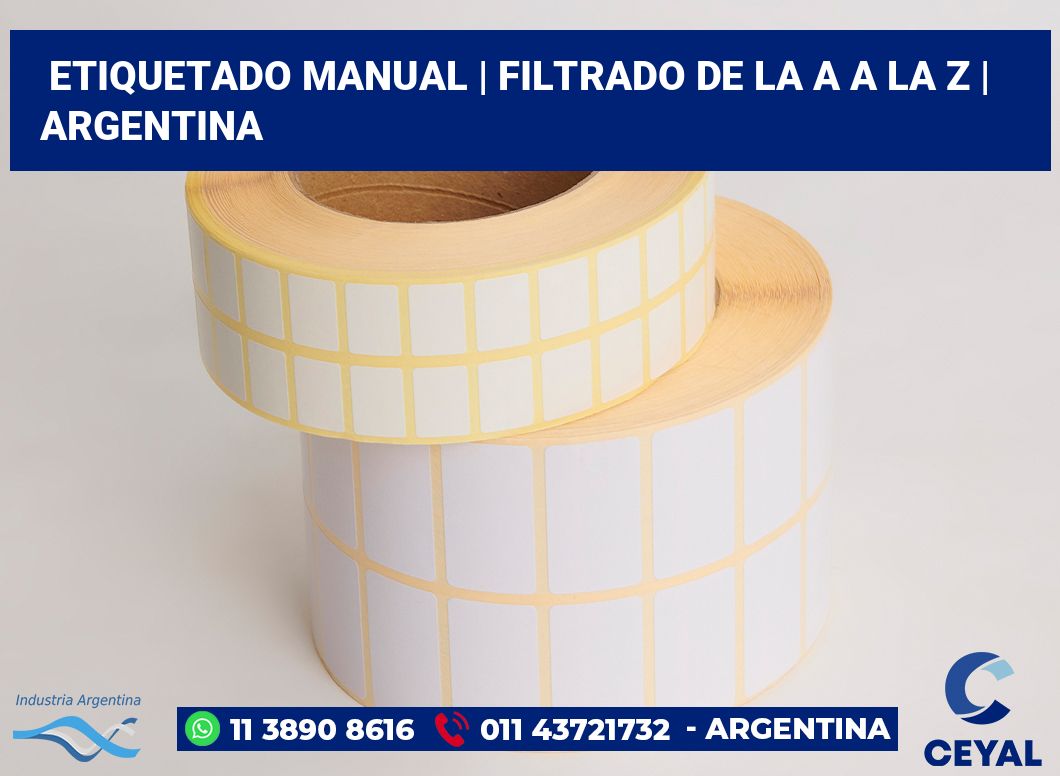 Etiquetado manual | Filtrado de la A a la Z | Argentina