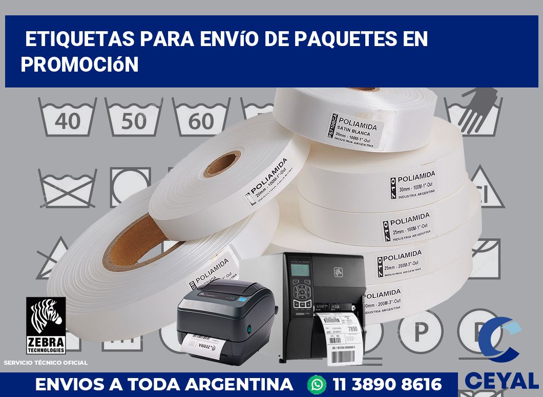 Etiquetas para Envío de Paquetes en Promoción