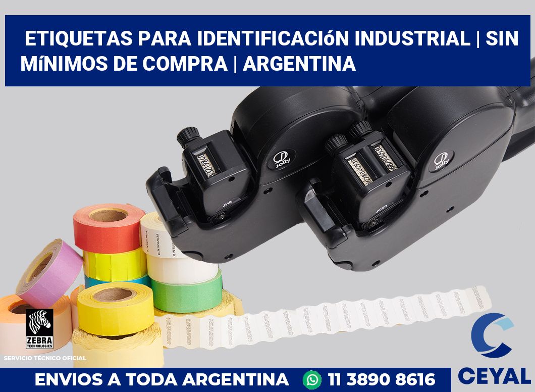 Etiquetas para identificación industrial | Sin mínimos de compra | Argentina