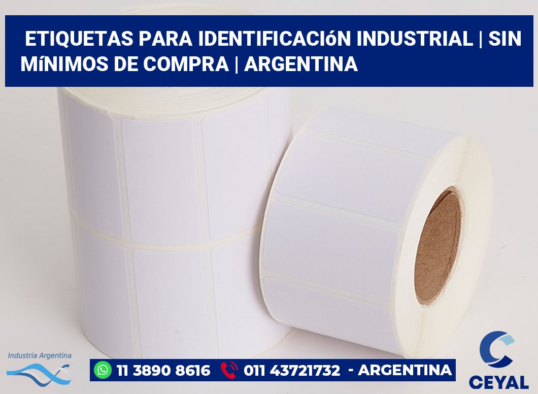 Etiquetas para identificación industrial | Sin mínimos de compra | Argentina