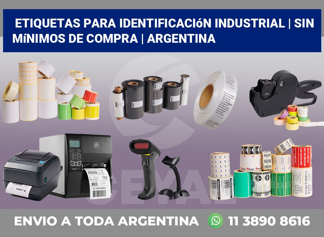 Etiquetas para identificación industrial | Sin mínimos de compra | Argentina
