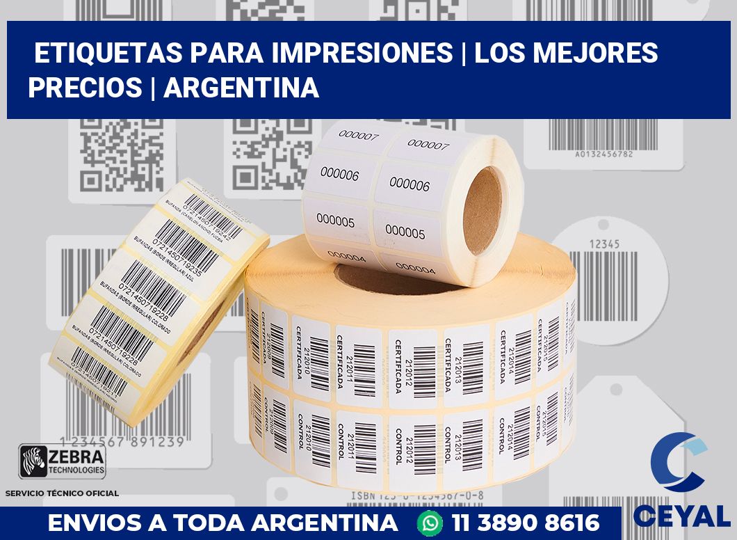 Etiquetas para impresiones | Los mejores precios | Argentina