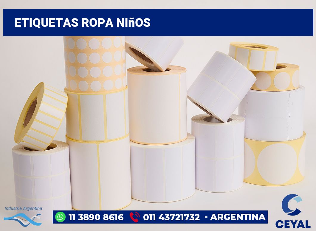 Etiquetas ropa niños
