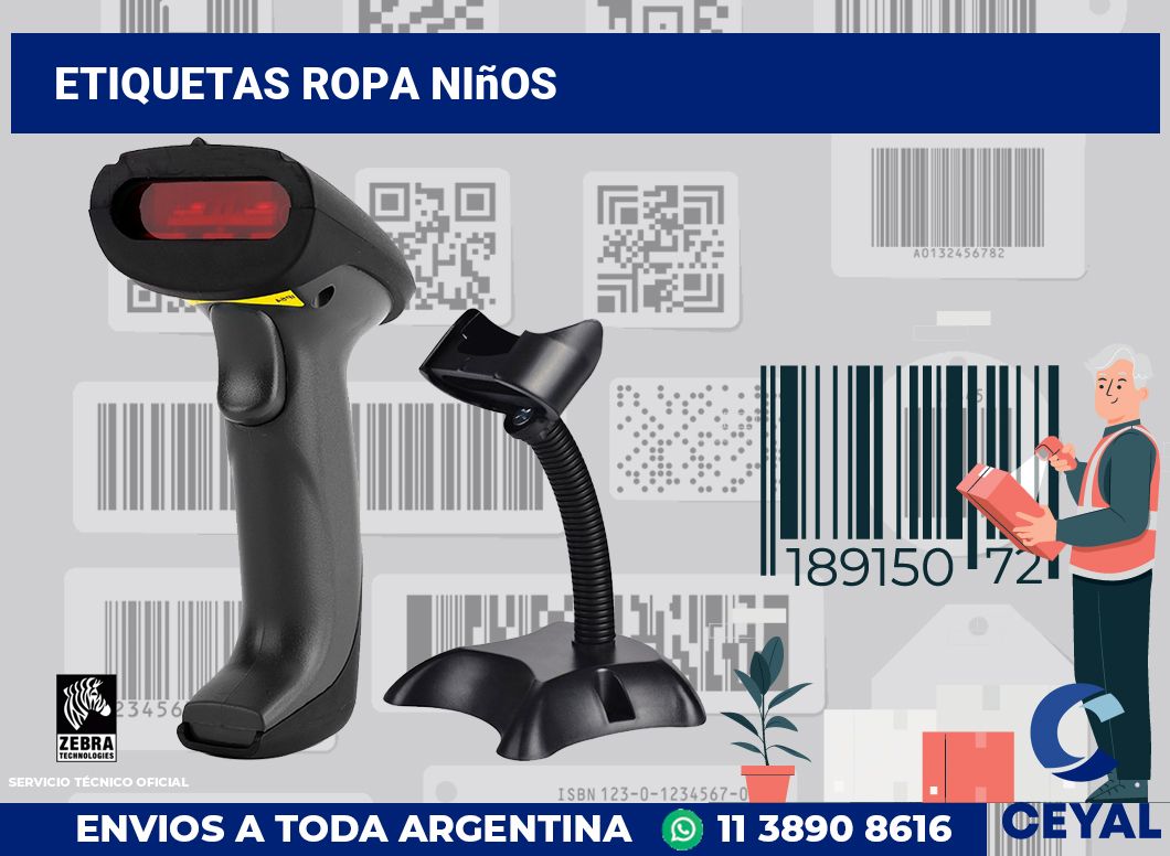 Etiquetas ropa niños