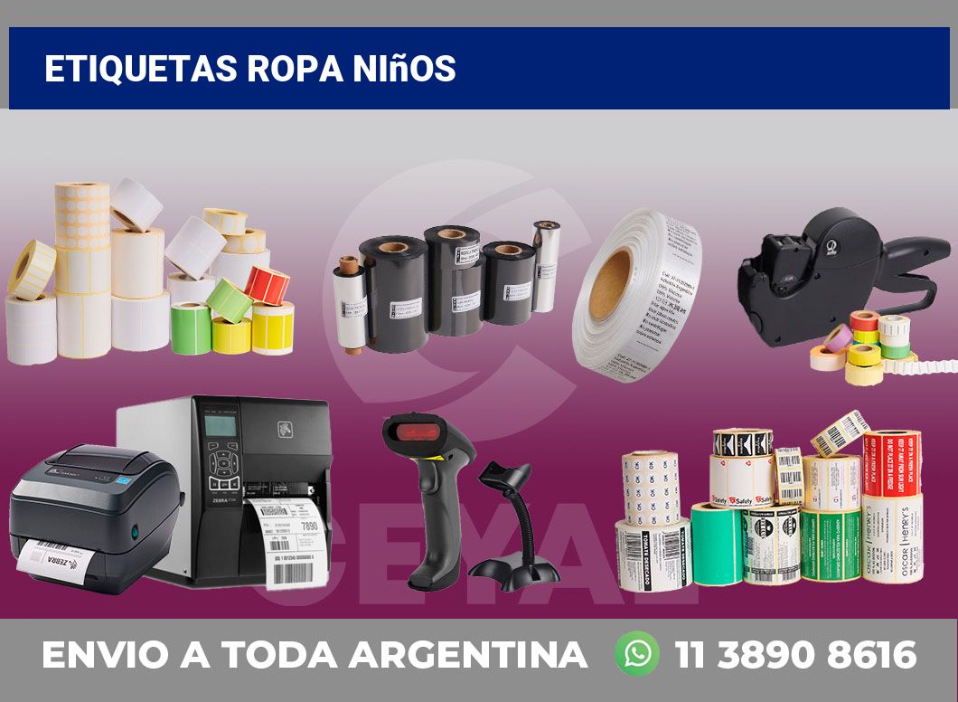 Etiquetas ropa niños