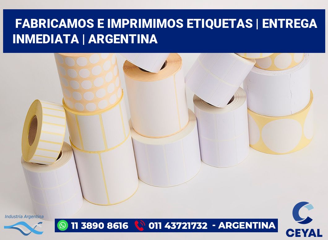 Fabricamos e imprimimos etiquetas | Entrega inmediata | Argentina
