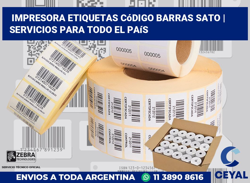 Impresora etiquetas Código barras Sato | Servicios para todo el país