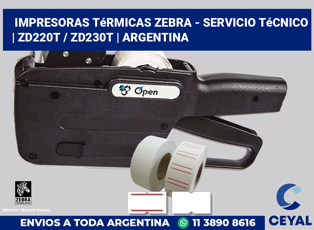 Impresoras térmicas Zebra - servicio técnico | ZD220t / ZD230t | Argentina