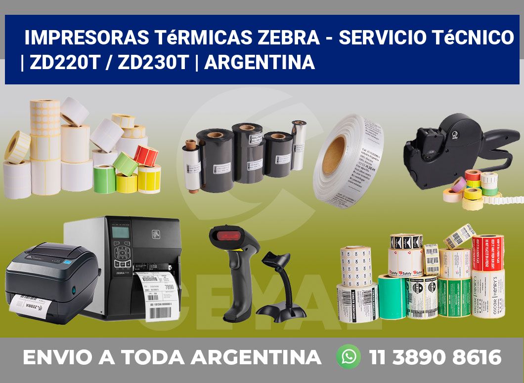 Impresoras térmicas Zebra – servicio técnico | ZD220t / ZD230t | Argentina