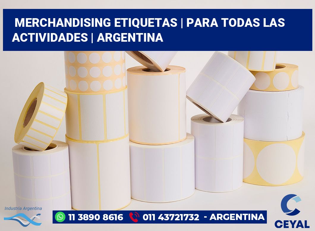 Merchandising etiquetas | Para todas las actividades | Argentina