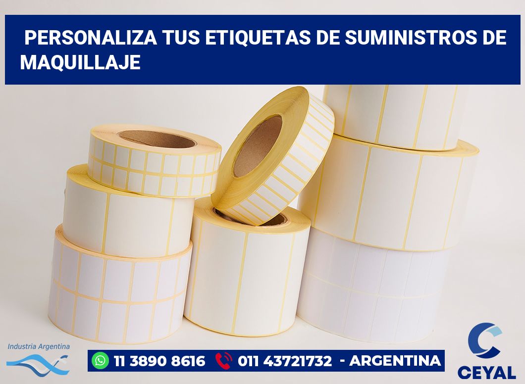 Personaliza tus Etiquetas de Suministros de Maquillaje