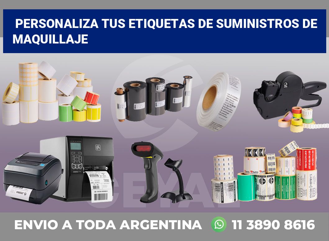 Personaliza tus Etiquetas de Suministros de Maquillaje