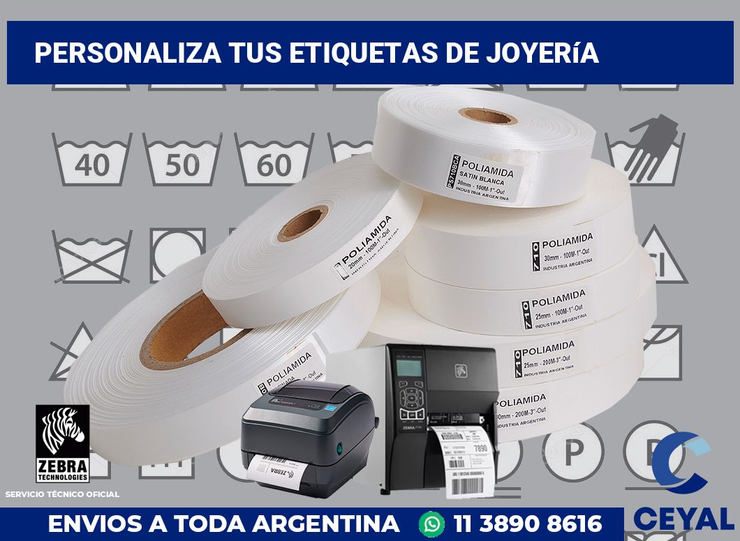 Personaliza tus Etiquetas de joyería