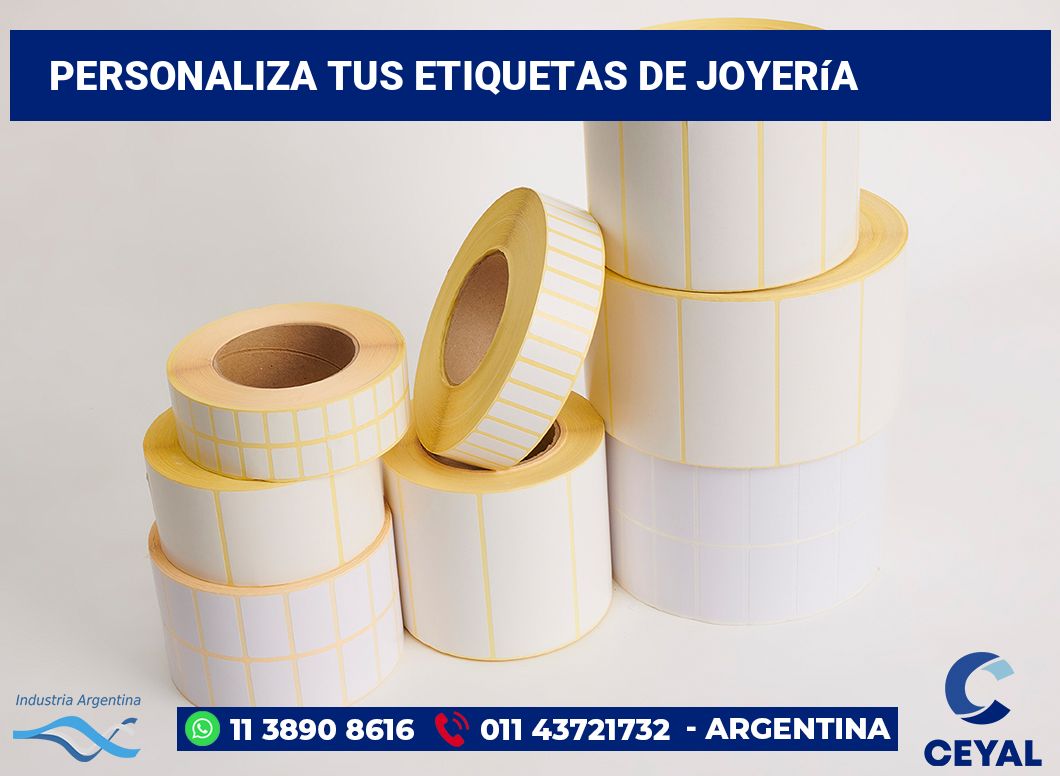 Personaliza tus Etiquetas de joyería