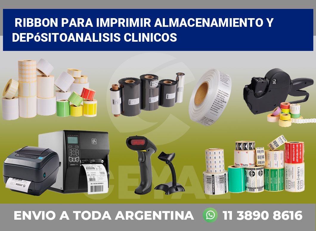 Ribbon para imprimir almacenamiento y depósitoanalisis clinicos