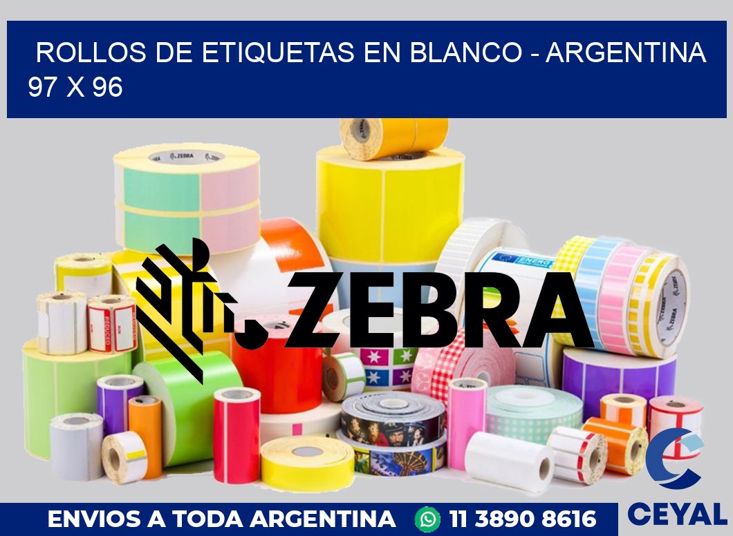 Rollos de etiquetas en blanco - Argentina 97 x 96