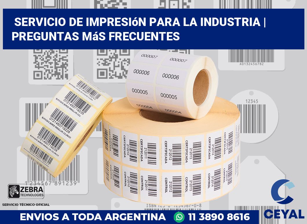 Servicio de impresión para la industria | Preguntas más frecuentes
