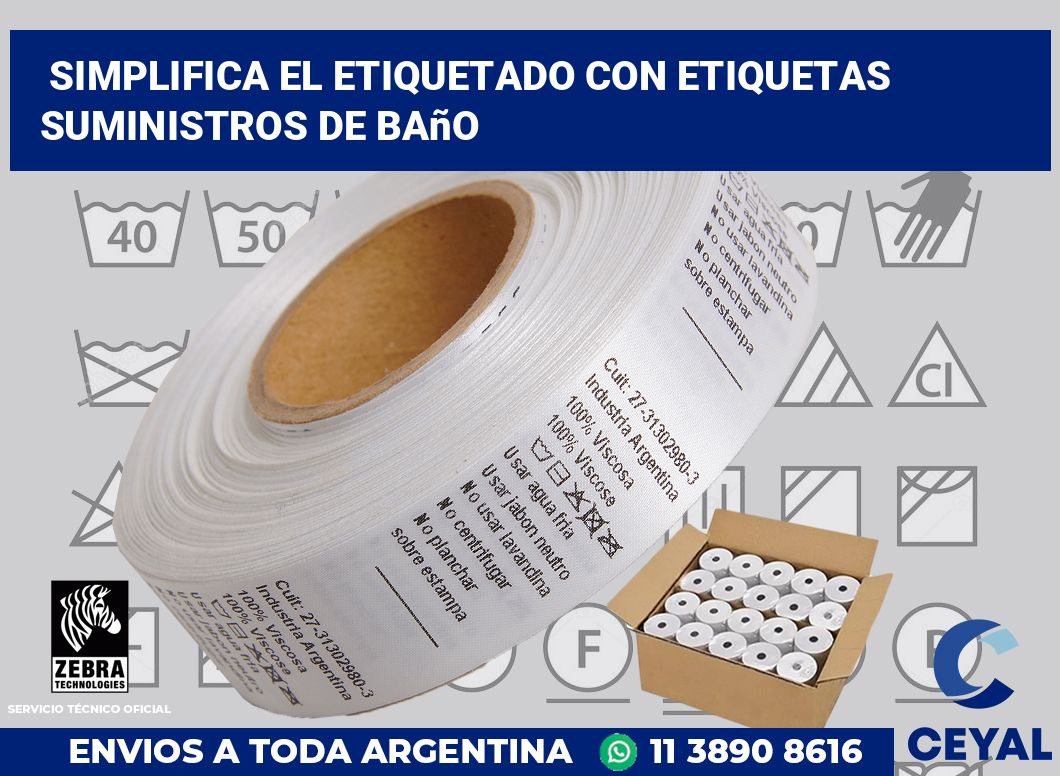 Simplifica el Etiquetado con Etiquetas Suministros de Baño