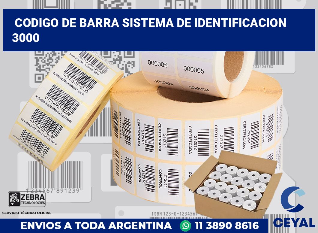 codigo de barra sistema de identificacion  3000