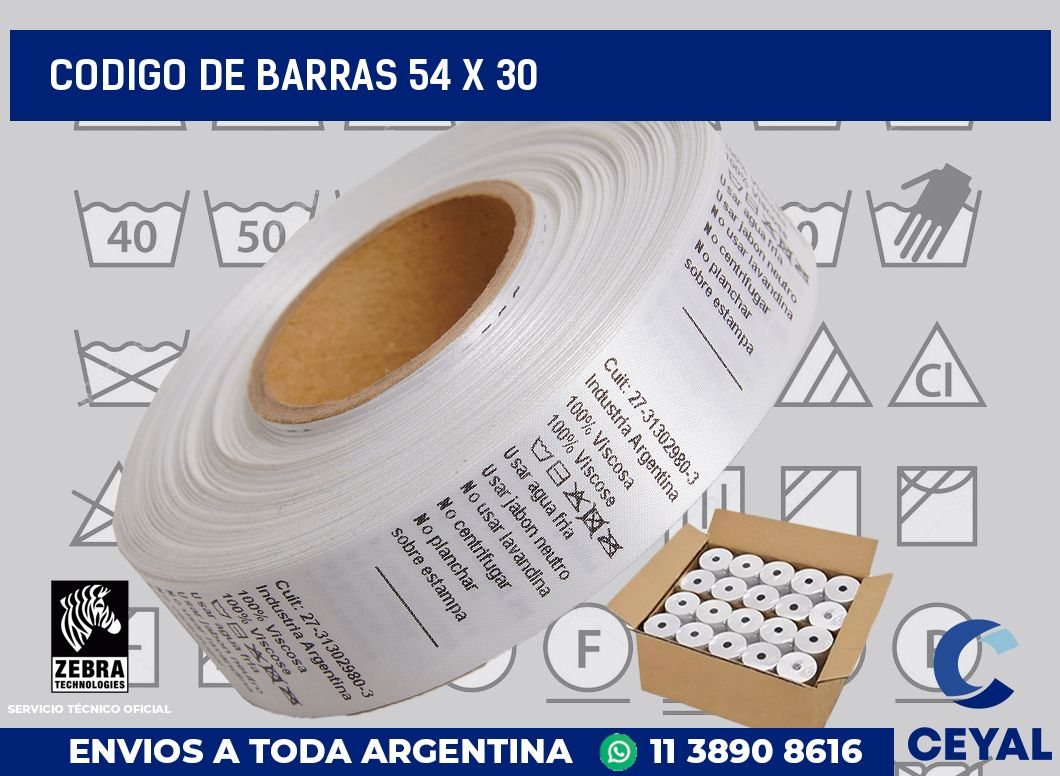 codigo de barras 54 x 30