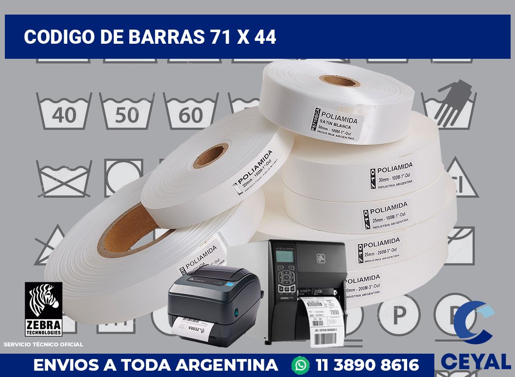 codigo de barras 71 x 44