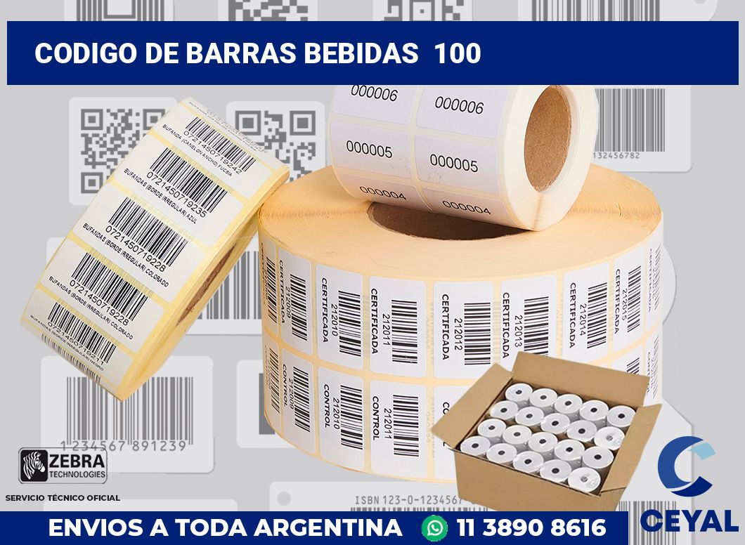 codigo de barras bebidas  100