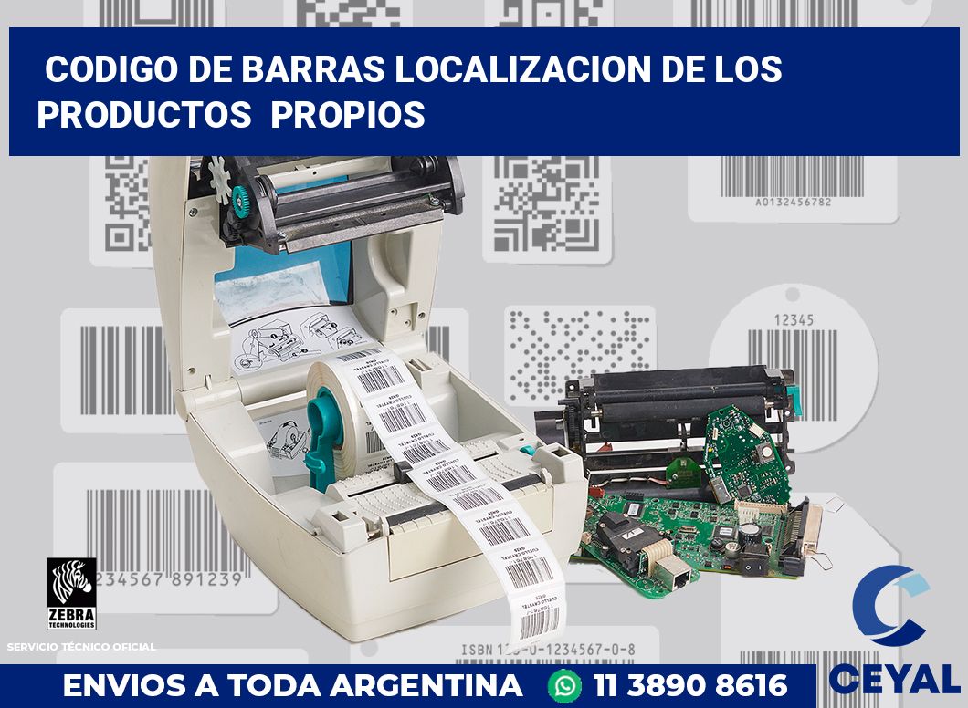 codigo de barras localizacion de los productos propios