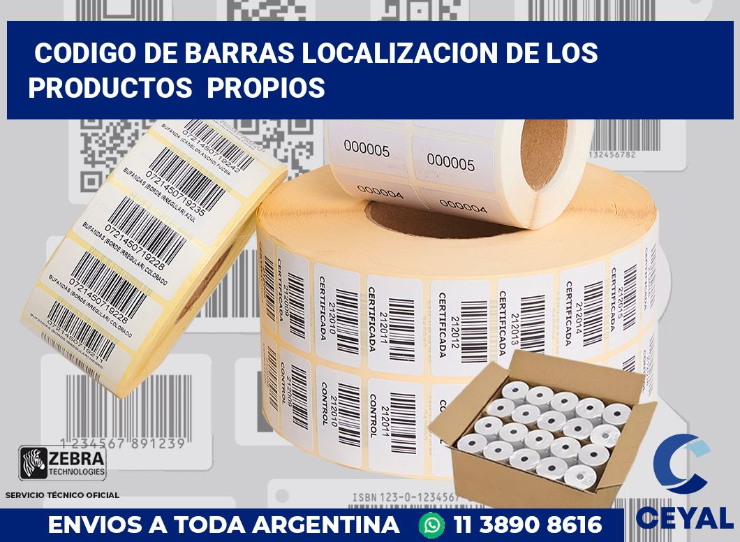 codigo de barras localizacion de los productos  propios