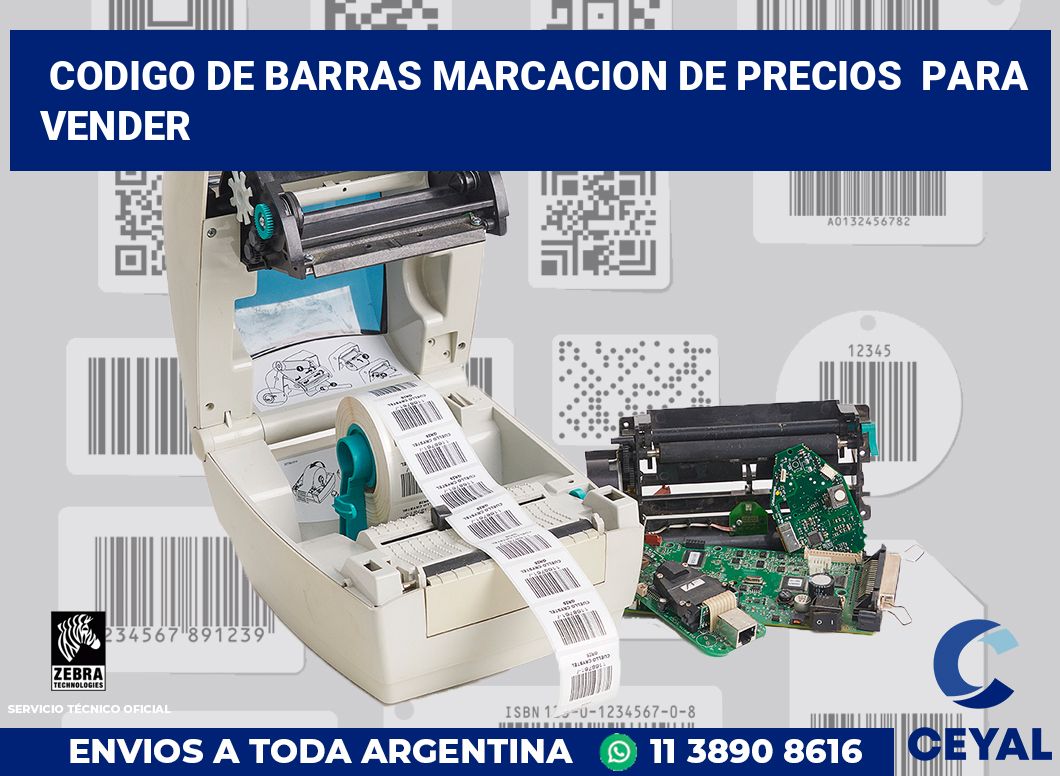 codigo de barras marcacion de precios para vender