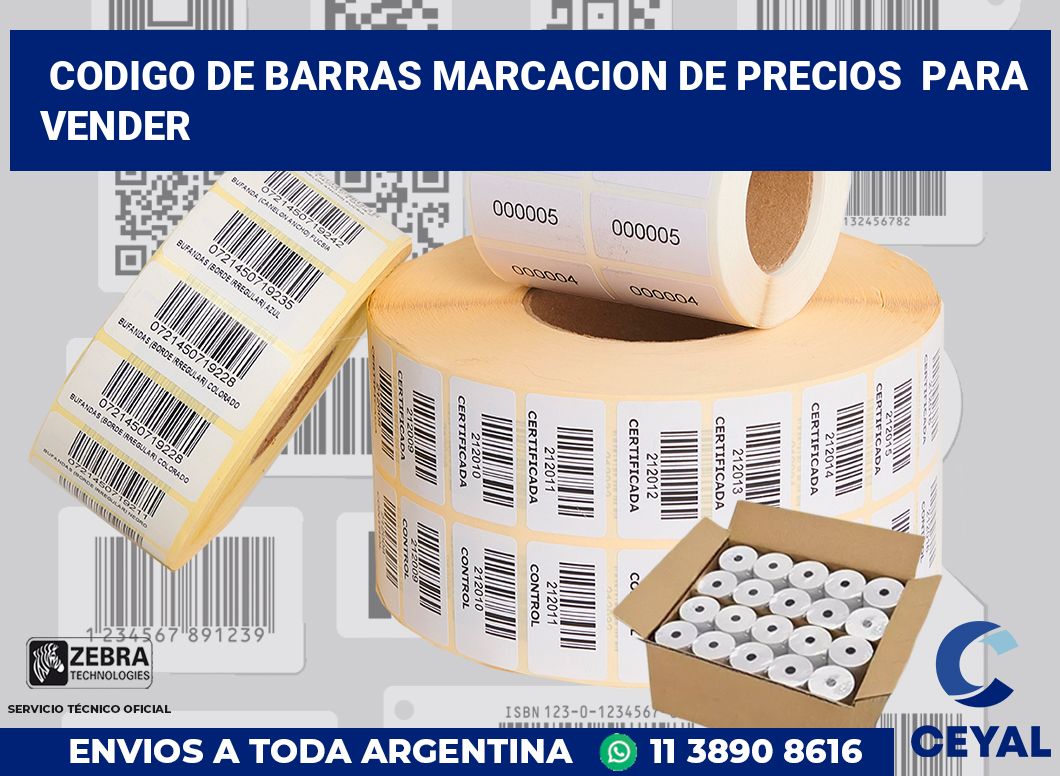 codigo de barras marcacion de precios  para vender
