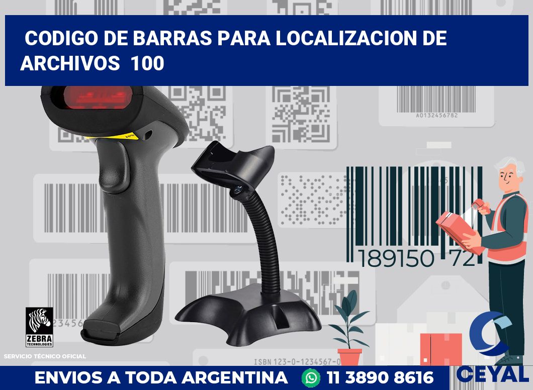 codigo de barras para localizacion de archivos  100