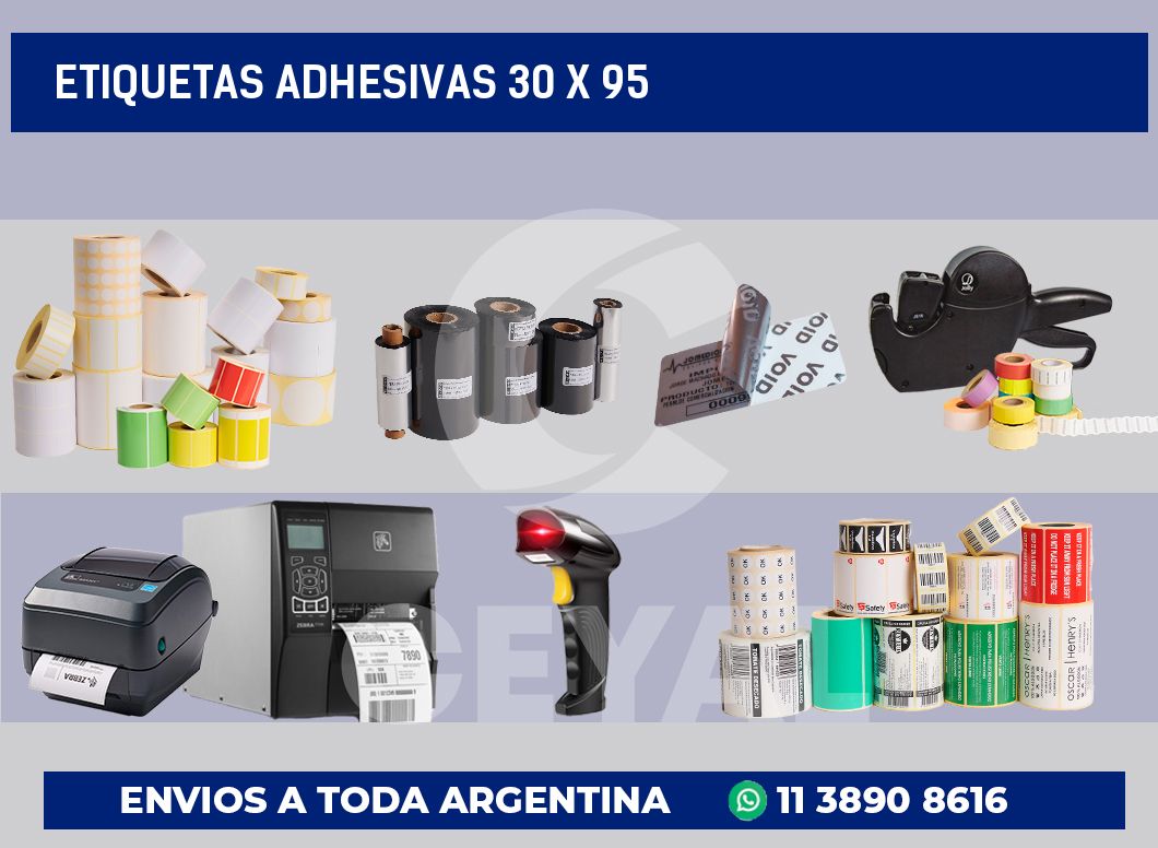 etiquetas adhesivas 30 x 95