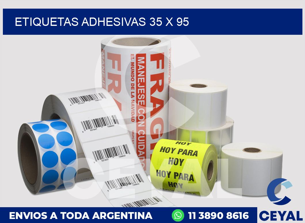 etiquetas adhesivas 35 x 95