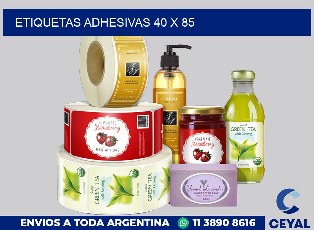 etiquetas adhesivas 40 x 85