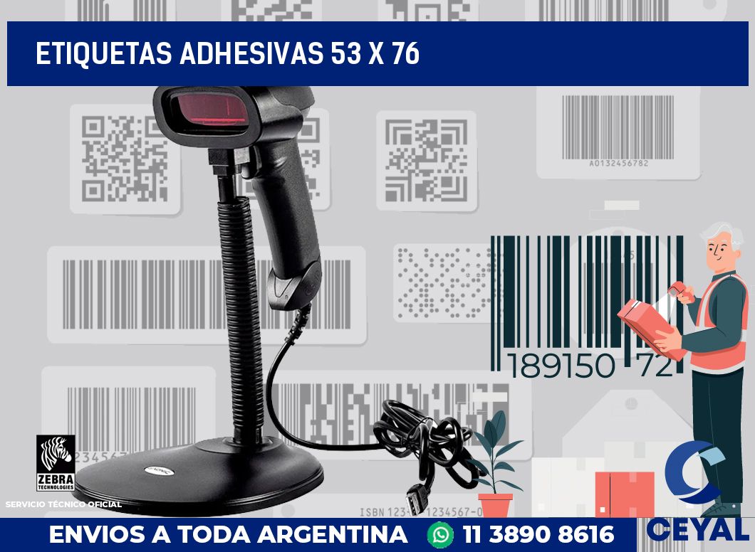 etiquetas adhesivas 53 x 76