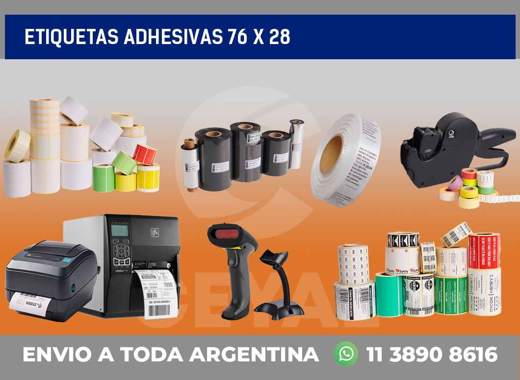 etiquetas adhesivas 76 x 28