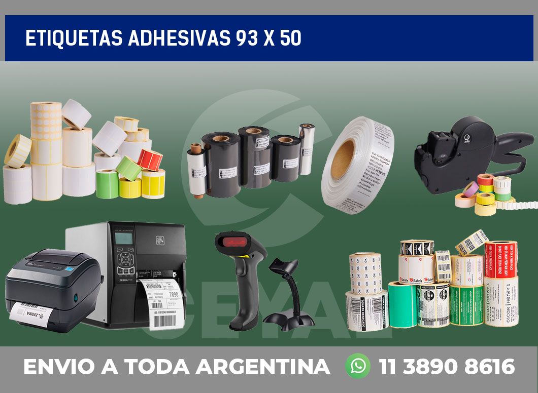etiquetas adhesivas 93 x 50