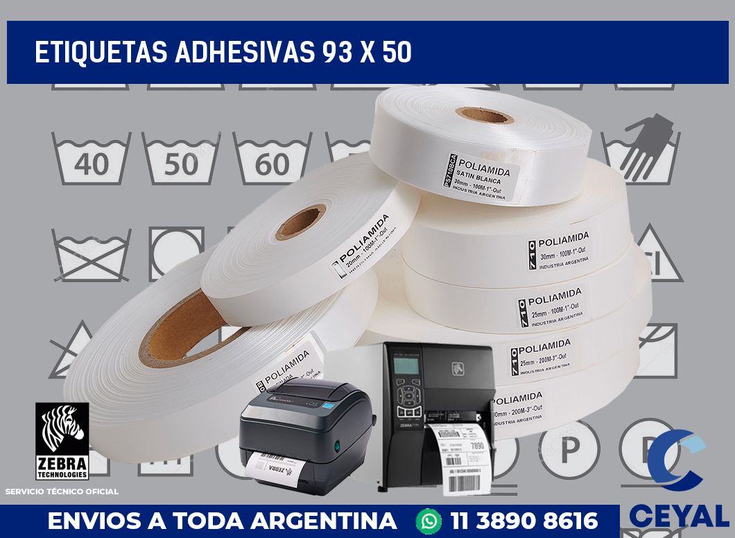 etiquetas adhesivas 93 x 50