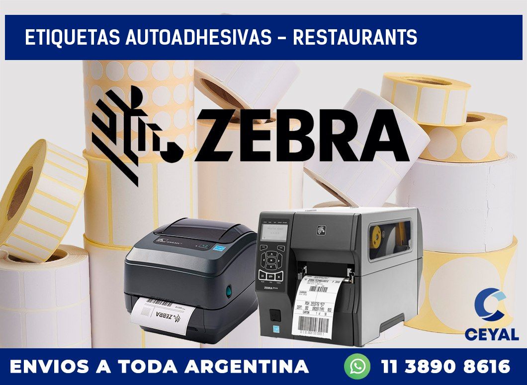 etiquetas autoadhesivas - Restaurants
