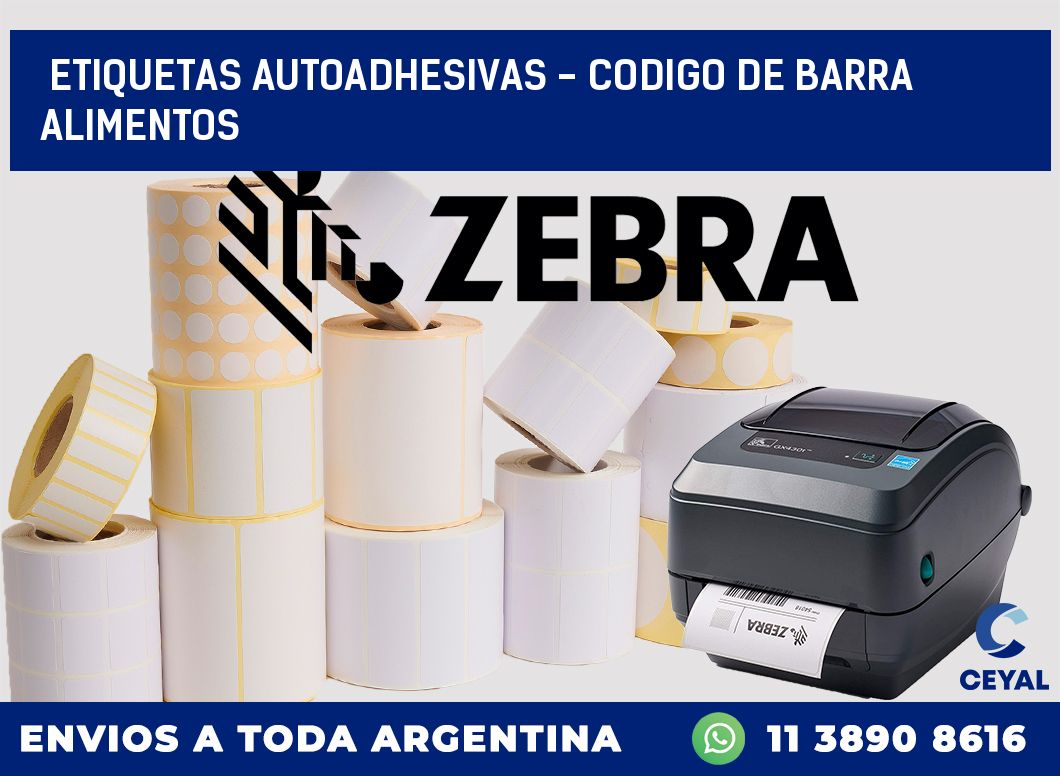 etiquetas autoadhesivas – codigo de barra alimentos