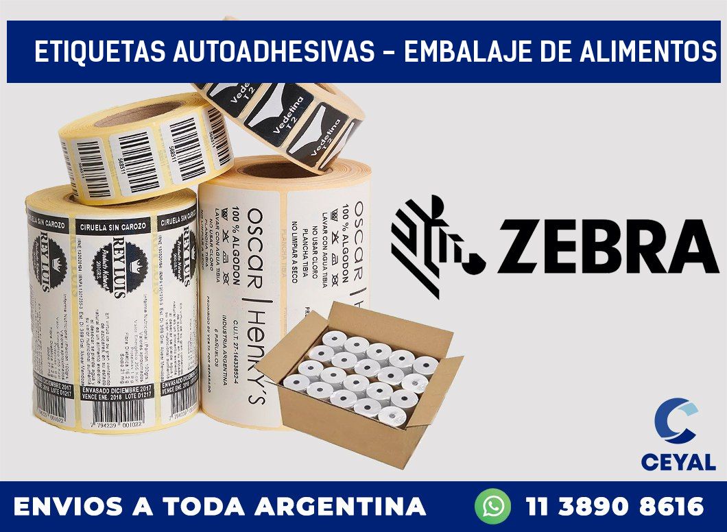 etiquetas autoadhesivas - embalaje de alimentos