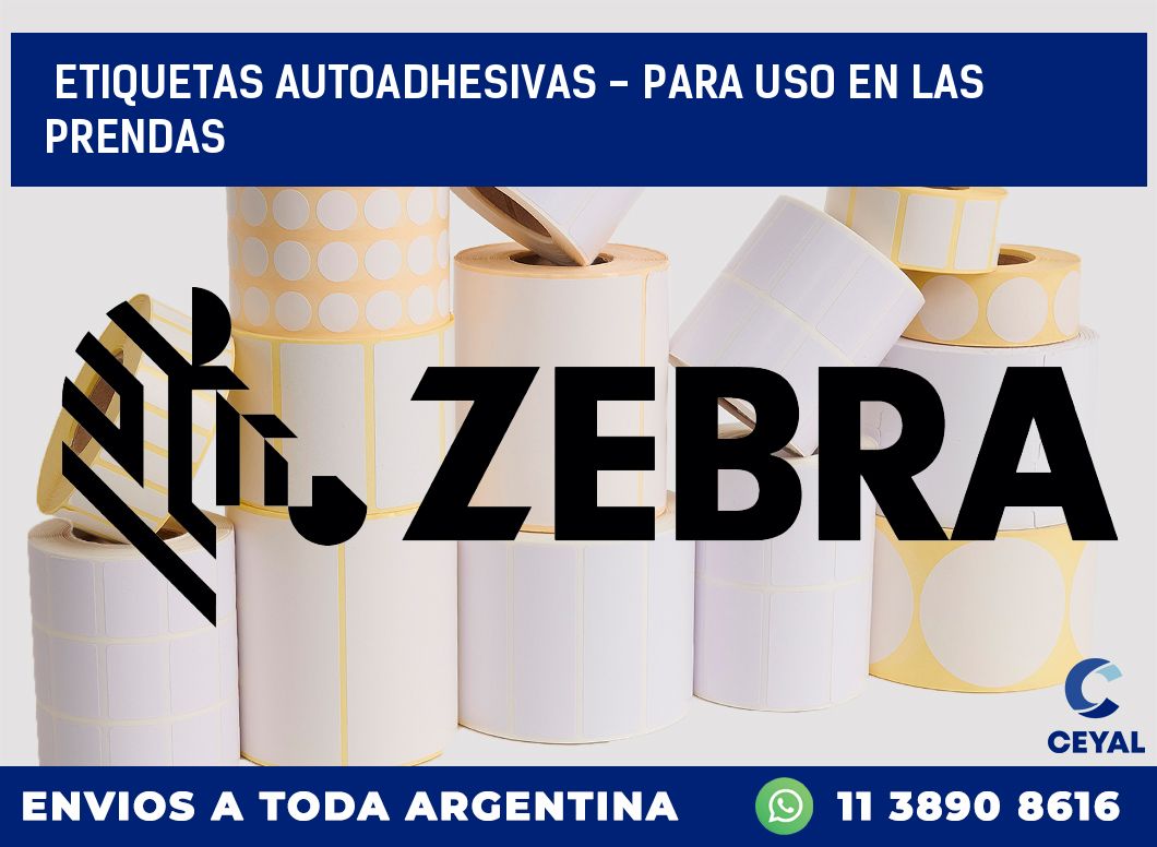 etiquetas autoadhesivas – para uso en las prendas