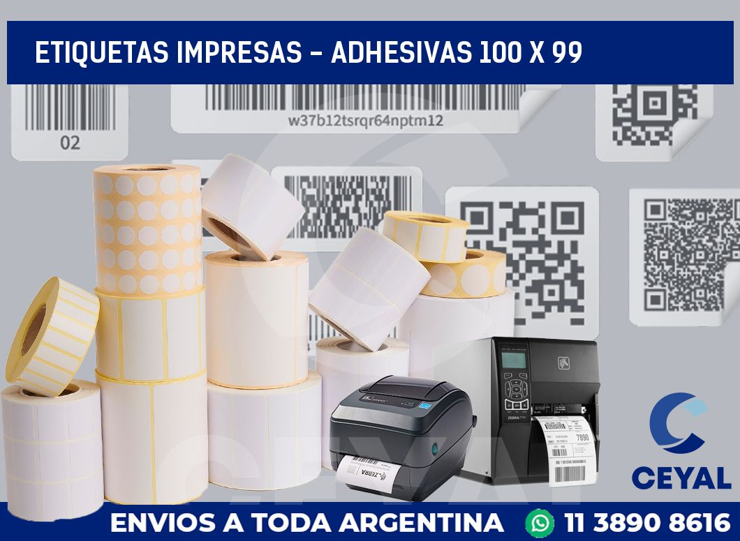 etiquetas impresas – Adhesivas 100 x 99