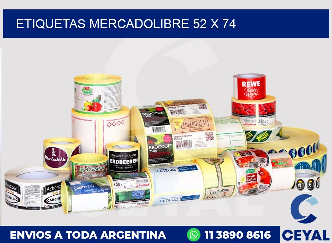 etiquetas mercadolibre 52 x 74