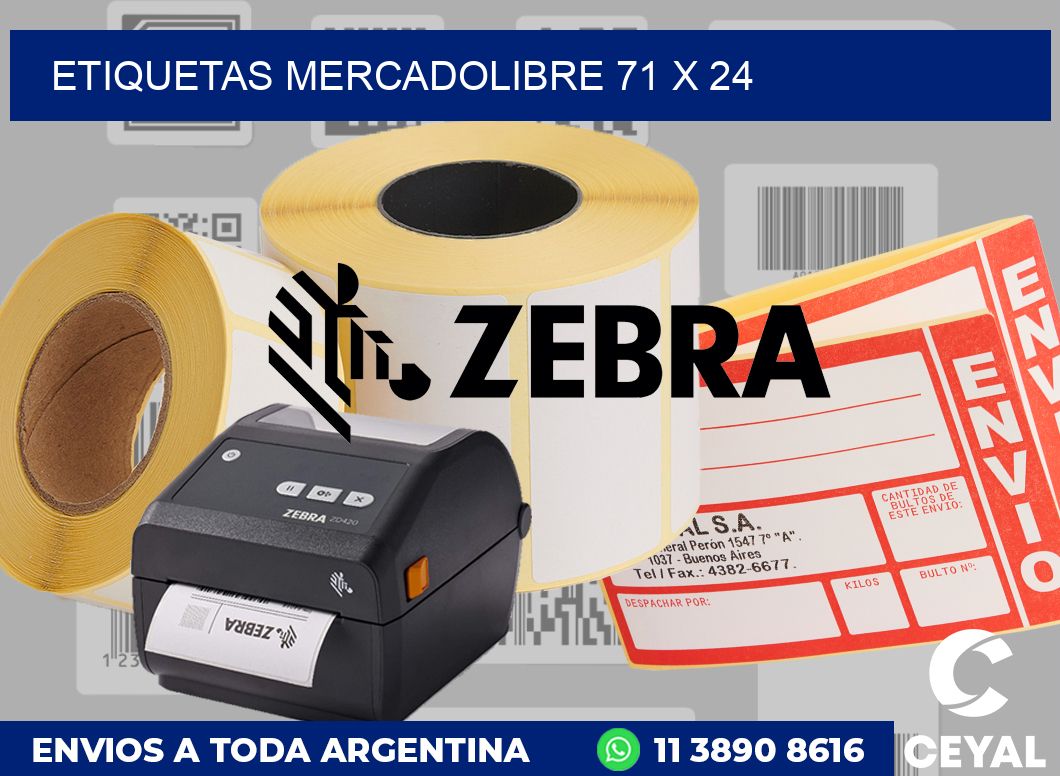 etiquetas mercadolibre 71 x 24