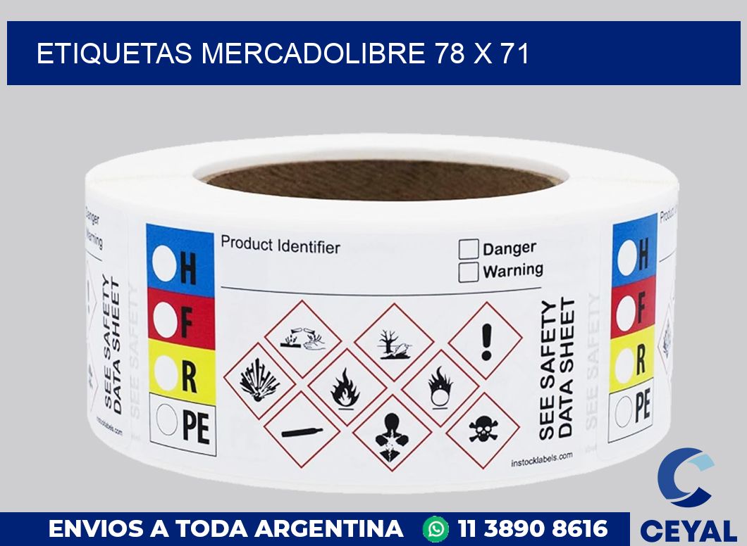 etiquetas mercadolibre 78 x 71