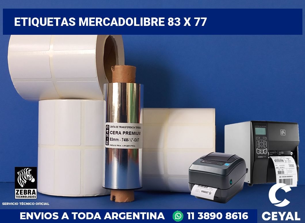 etiquetas mercadolibre 83 x 77
